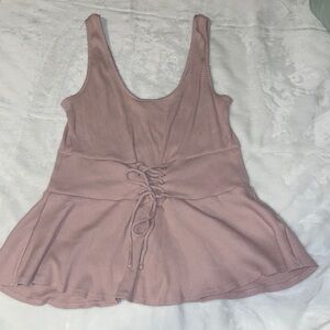 Express peplum corset tank top